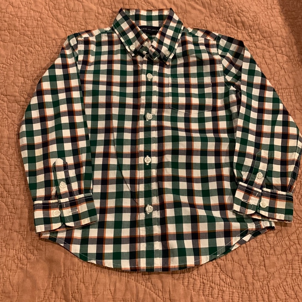 Janie and Jack boys long sleeve button down shirt